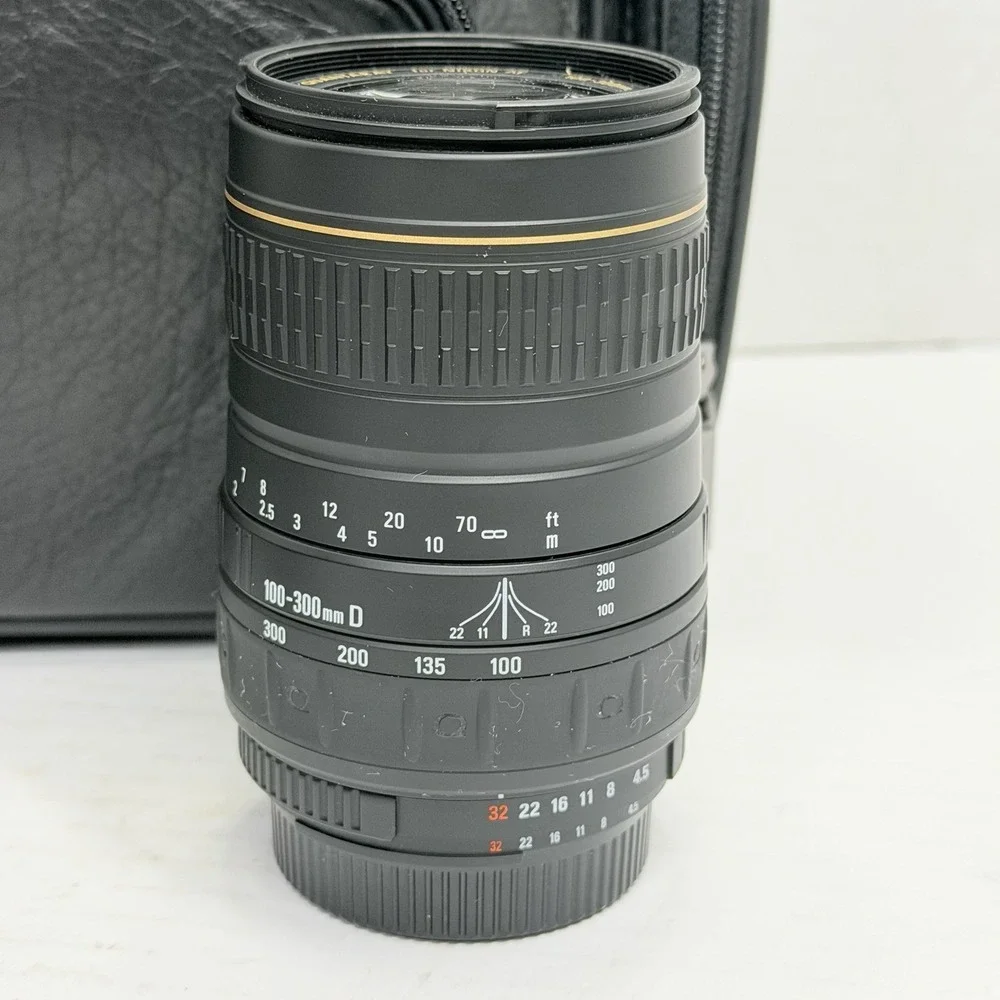 Nikon N80 35mm Film Camera Kit 2 Lenses Filters Bag Tested Working
